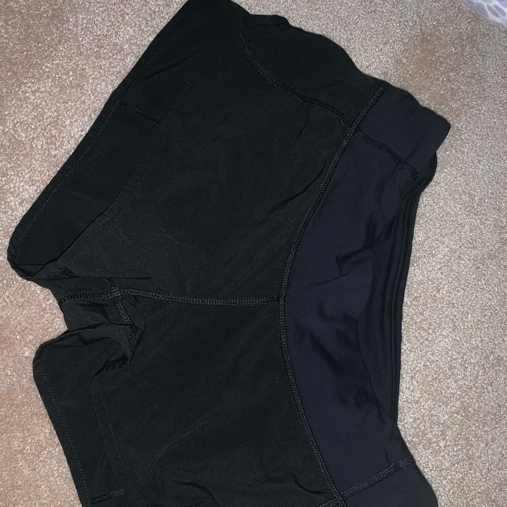 Black lulu lemon "Run times shorts"